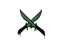 封装的涂鸦 | X 双刀 (深绿)