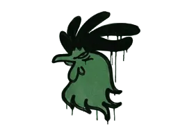 封装的涂鸦 | 公鸡 (深绿)