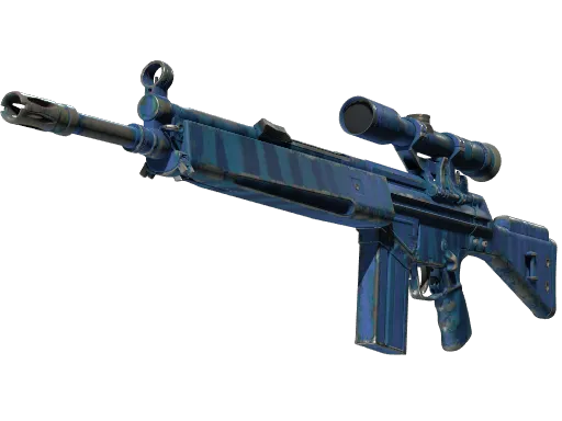 G3SG1（StatTrak™） | 碧蓝斑纹 (久经沙场)