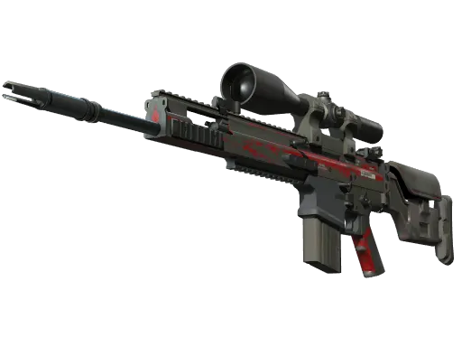 SCAR-20（StatTrak™） | 深红之网 (破损不堪)
