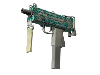 MAC-10 | 孔雀石 (久经沙场)