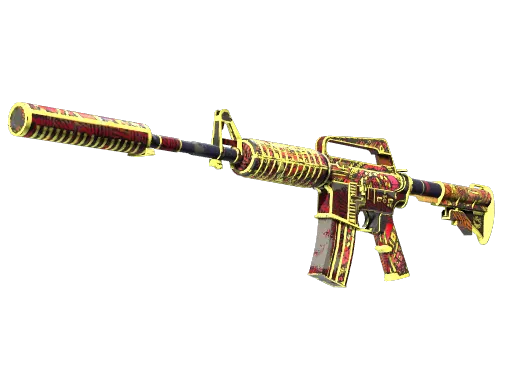 M4A1消音版（StatTrak™） | 女火神之炽焰 (破损不堪)