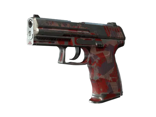 P2000（StatTrak™） | 红色碎片迷彩 (久经沙场)