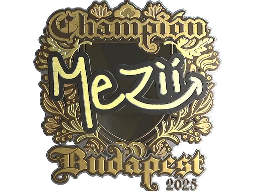 印花 | mezii（金色，冠军）| 2025年布达佩斯锦标赛