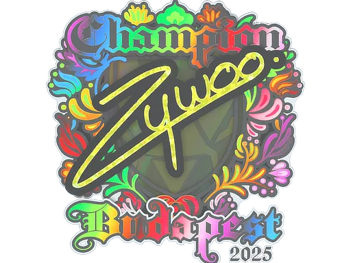 印花 | ZywOo(全息,冠军)| 2025年布达佩斯锦标赛