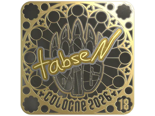 印花 | tabseN (金色，排名) | 2026年科隆锦标赛