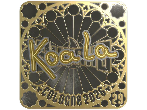 印花 | koala (金色，排名) | 2026年科隆锦标赛