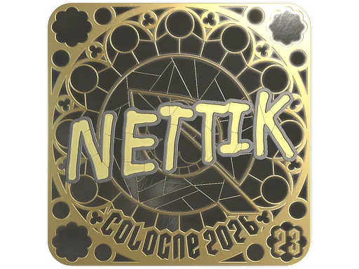 印花 | nettik (金色,排名) | 2026年科隆锦标赛
