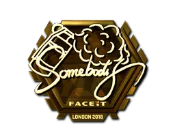 印花 | somebody(金色)| 2018年伦敦锦标赛