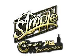 印花 | s1mple(金色)| 2021年斯德哥尔摩锦标赛