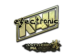印花 | electronic（金色） | 2022年安特卫普锦标赛