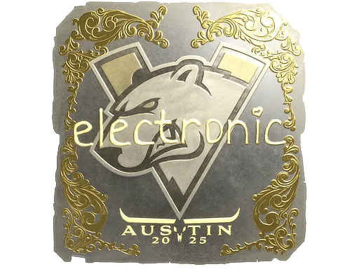 印花 | electronic（金色）| 2025年奥斯汀锦标赛