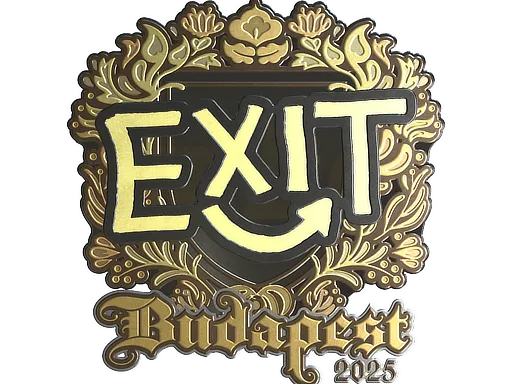 印花 | exit（金色）| 2025年布达佩斯锦标赛